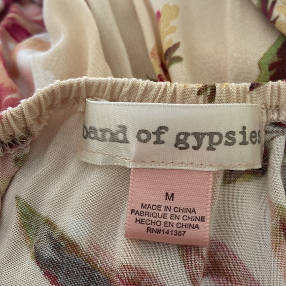 Band of Gypsies long floral faux wrap dress boho medium - Picture 10 of 15